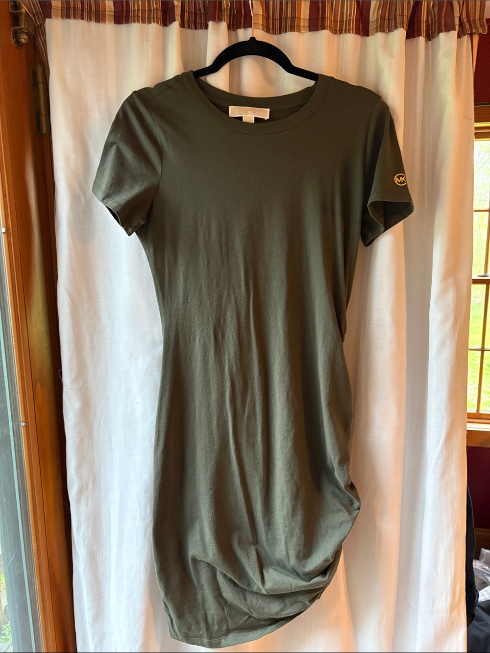 Michael Kors Olive Green Short Sleeve Tee Shirt Dress.
